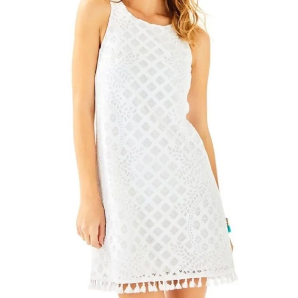 Lilly Pulitzer Marquette White Lace Shift Dress Size Small